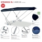 Preview: Bimini mit Geräteträger "Strange XL". Breite 185cm