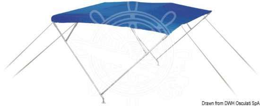 4 Stangen Bimini Top Deep 230-240cm Breite 135cm Höhe