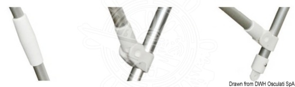 4 Stangen Bimini Top Deep 230-240cm Breite 135cm Höhe