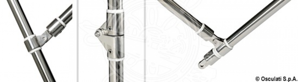 Edelstahl Bimini Top Osculati 185-195cm Breite