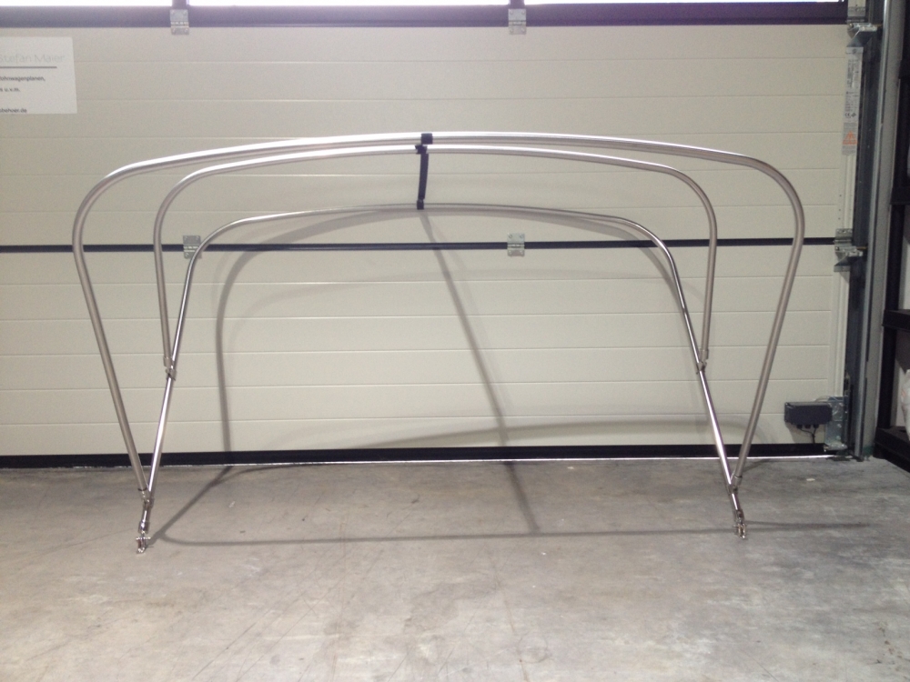 Bimini Gestänge niedrig mit 3 Stangen Breite 220cm