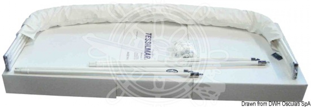 4 Stangen Bimini "Shade Master Fish" Breite 190/210