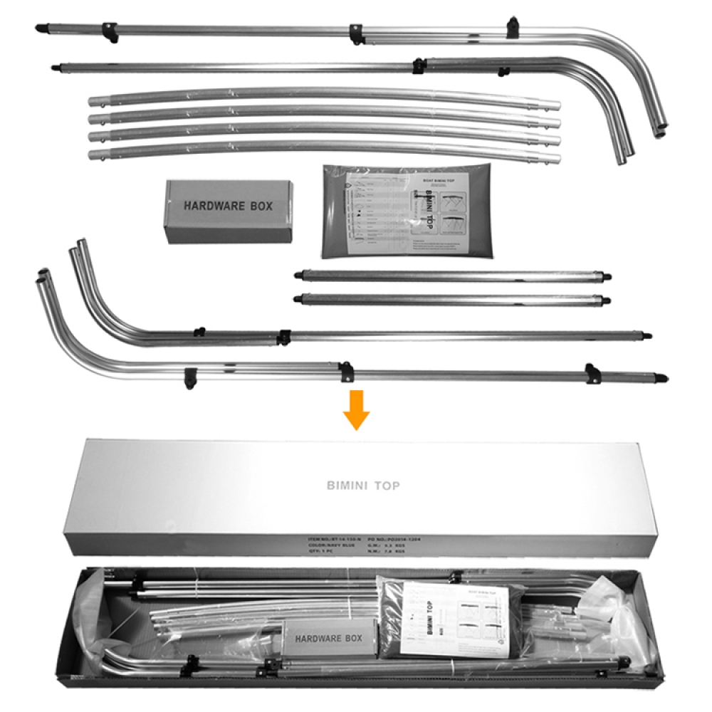 4 Stangen Bimini Top 170-182cm Breite