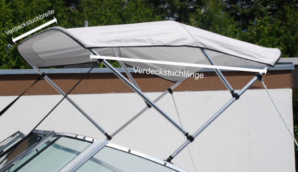 Verdeckstuch für "Seestern" Bimini Breite 231-243cm