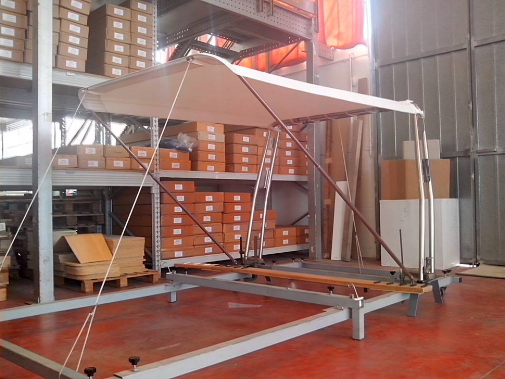 Bimini für Geräteträger "Motorboot" Stoff aus Airtex