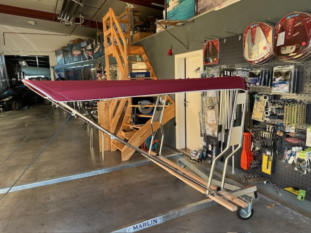 Bimini für Geräteträger "Schlauchboot" Stoff aus Sunbrella
