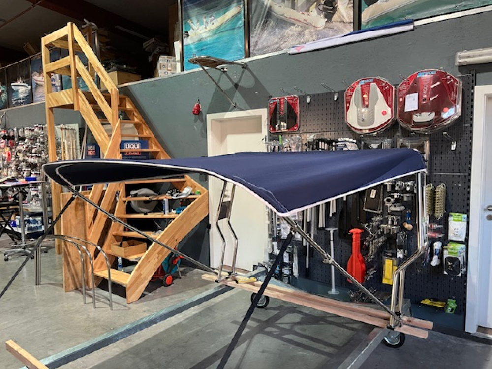 Bimini für Geräteträger "Schlauchboot" Stoff aus Sunbrella