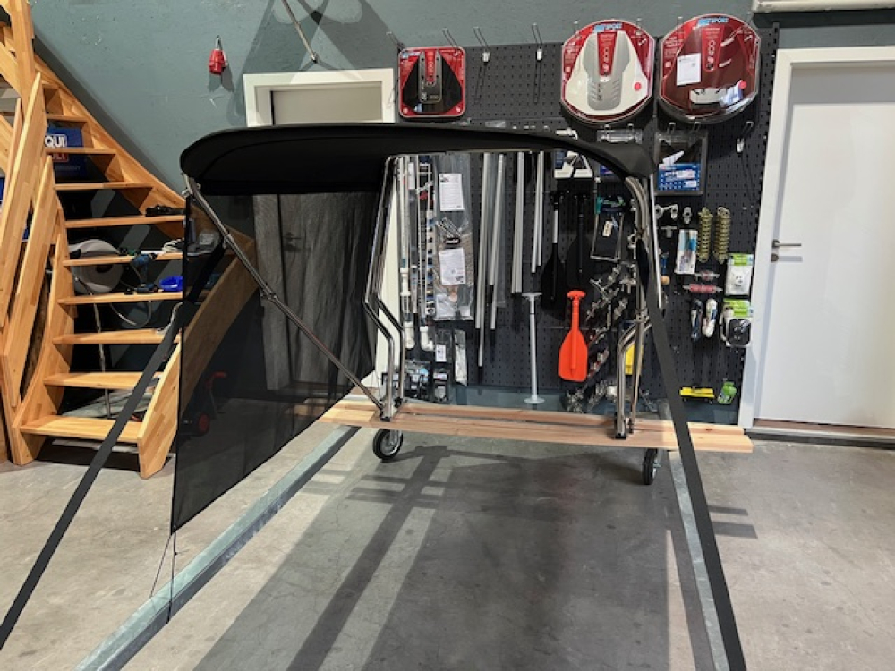 Bimini für Geräteträger "Schlauchboot" Stoff aus Sunbrella